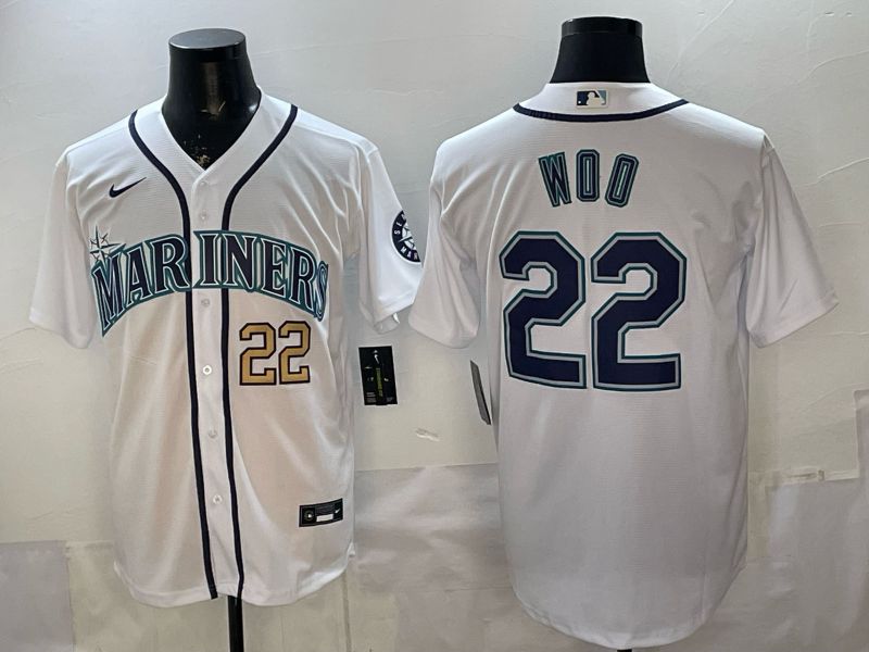 Men Seattle Mariners #22 Woo White Game 2026 Nike MLB Jersey style 003->seattle mariners->MLB Jersey
